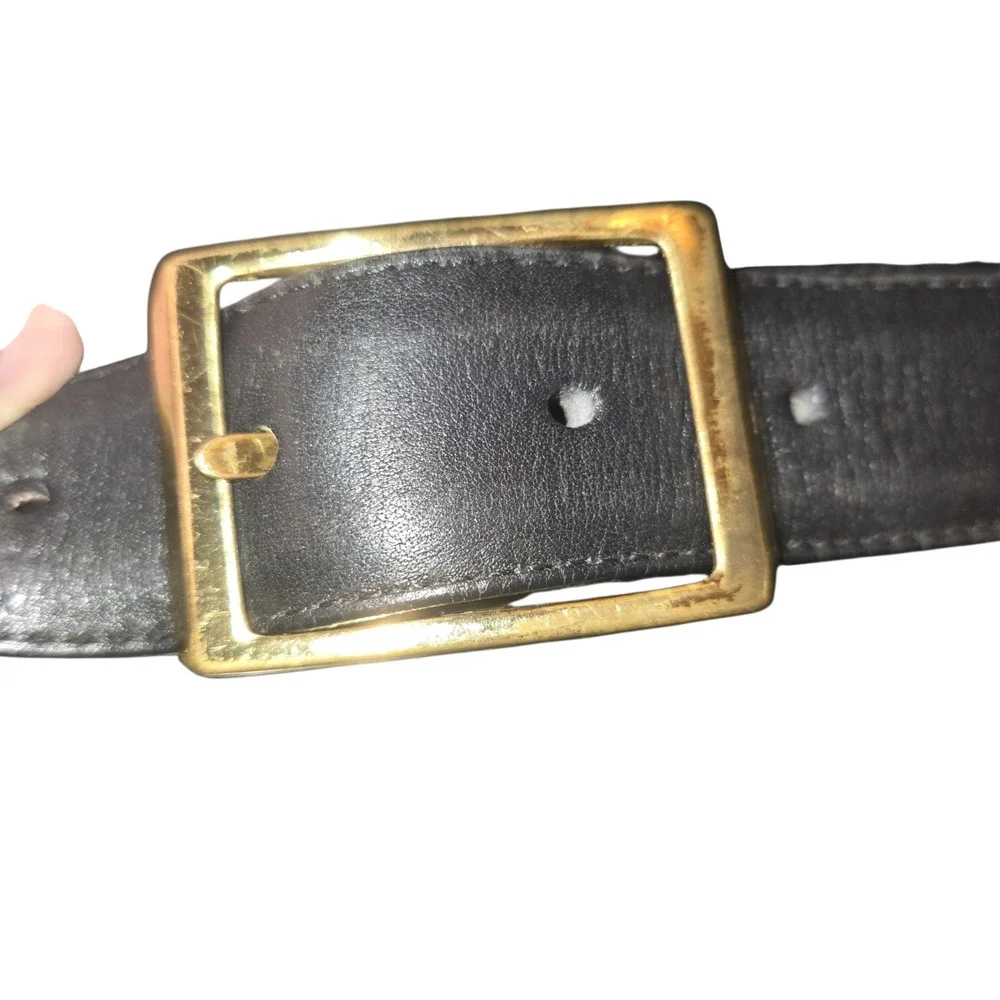 Red Wing Shoes Reversible Leather Belt Mens‎ 40 Black Brown Brass Buckle 96516